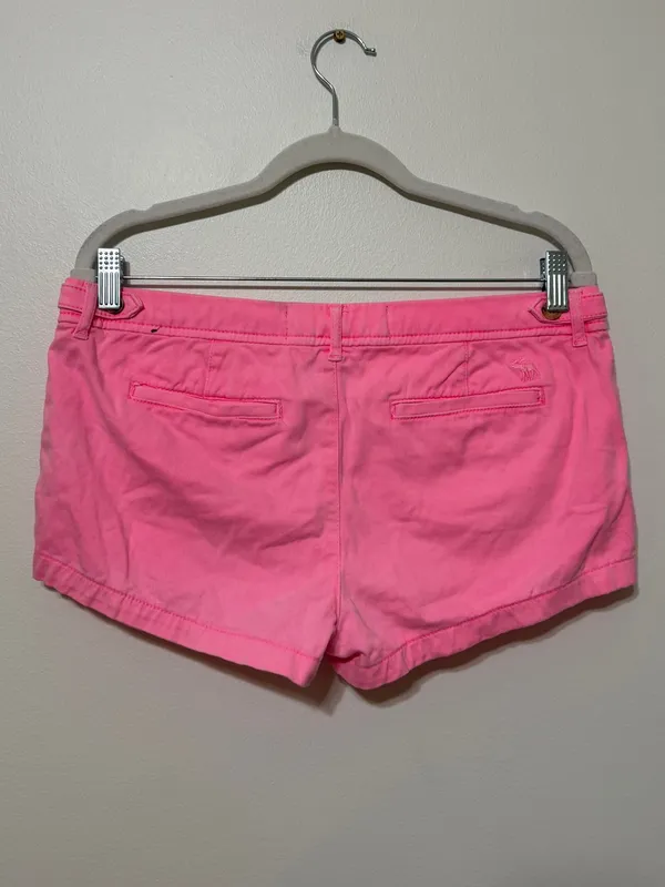 Abercrombie & Fitch Y2K Mini Micro Hot Pink Shorts Size 29 or 8 Vintage 90s - Image 3