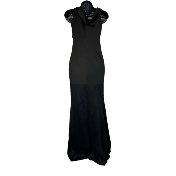 Metisu Black One Shoulder Split Fishtail Mermaid‎ Maxi Dress Size XS - Image 5