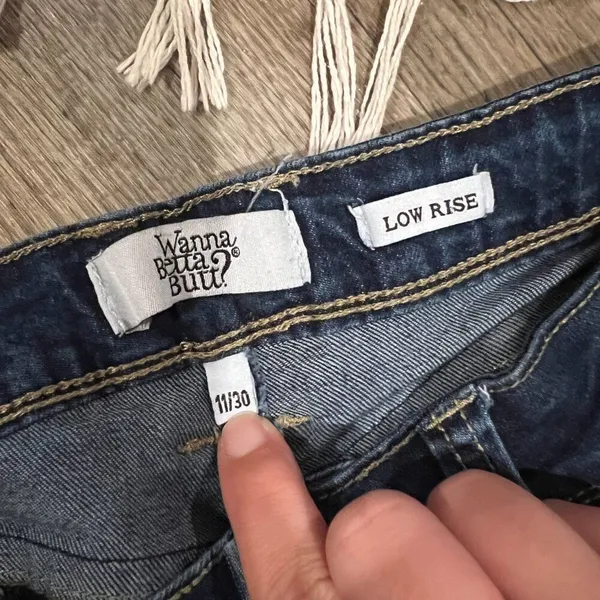 Wanna betta butt low rise wide leg‎ jeans 30 Blue - Image 6