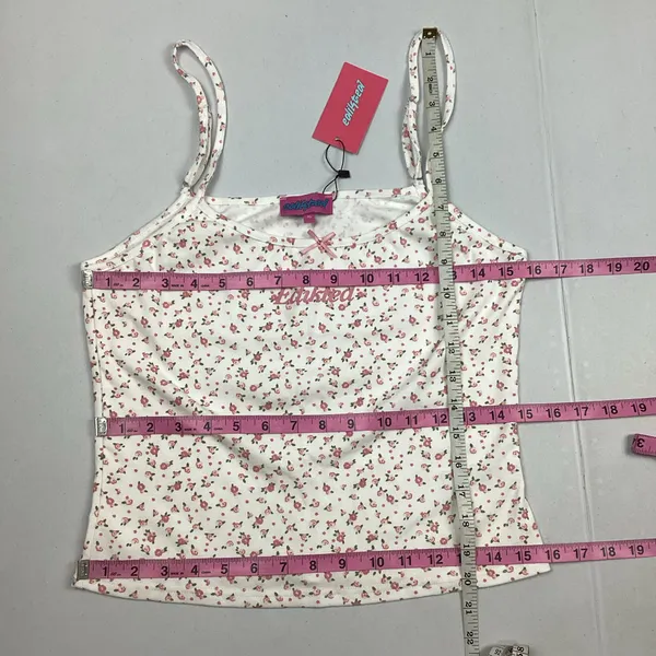 Edikted Floral Tank Top With Bow detail XL Juniors NEW! - Image 7