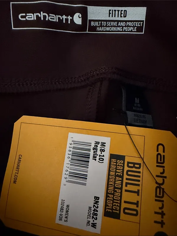 Carhartt Women's Burgundy Slim Pull-On Work Utility Legging - Image 2