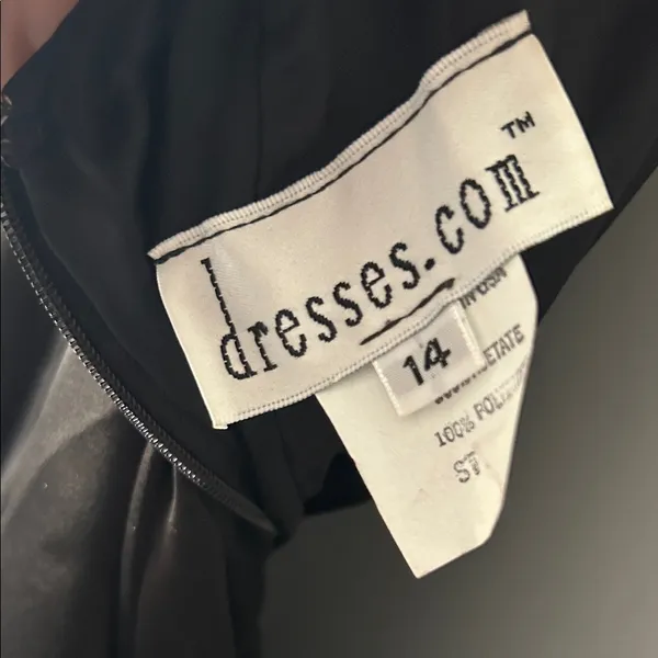 Black Victorian Strapless Satin A-Line Gown Floor-Length Formal Evening Dress - Image 4