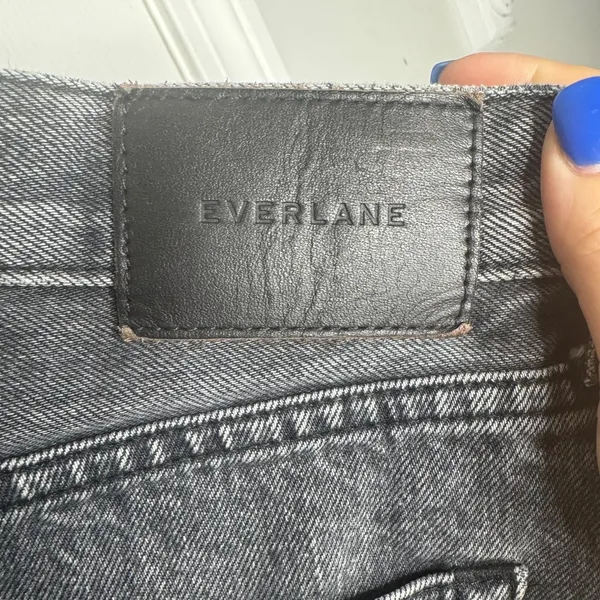 EVERLANE The Denim Short Charcoal Gray‎ Size 30 High Waisted - Image 4