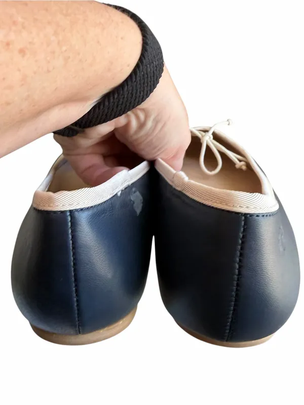 Jack Rogers - Debra Midnight Navy Leather Bow Ballet Flats Sz 9.5 - Image 5