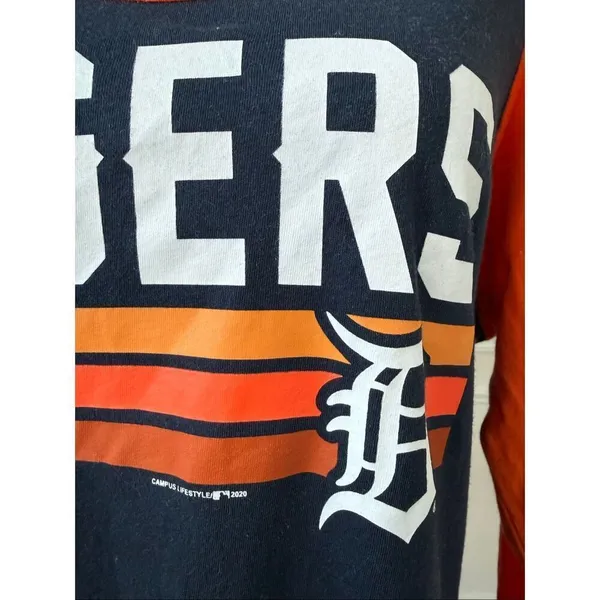 MLB Detroit Tigers Raglan Sleeve Baseball Style Scoop Neck T-shirt XL - Image 5