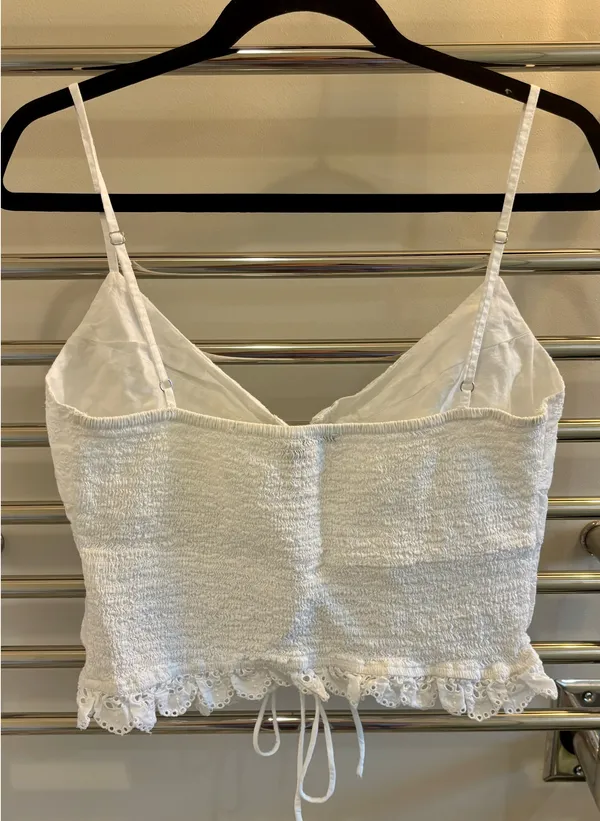 white ZARA floral embroidered tank top - Image 10