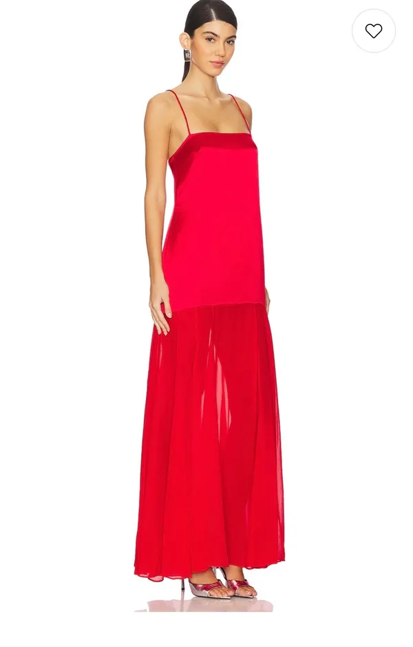 Shona Joy Moraya Dropped Waist Maxi Dress in Chilli - Image 2
