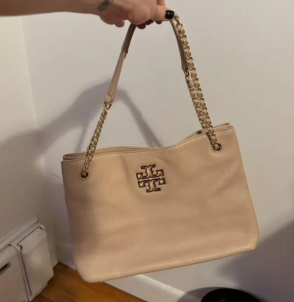 Tory Burch Bag Large Light Pink Gold - Image 2