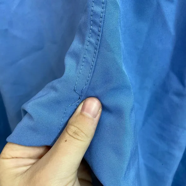 Women's blue pocket drawstring straight fit elastic relaxed‎ scrub pants bottoms - Image 5