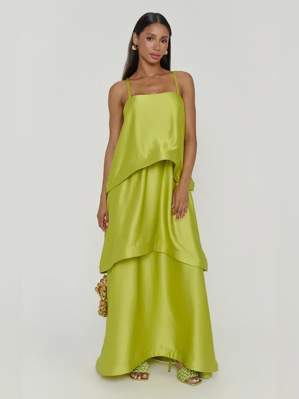 NWT Show Me Your Mumu Ella Chartreuse Green Maxi Dress size XL - Image 3