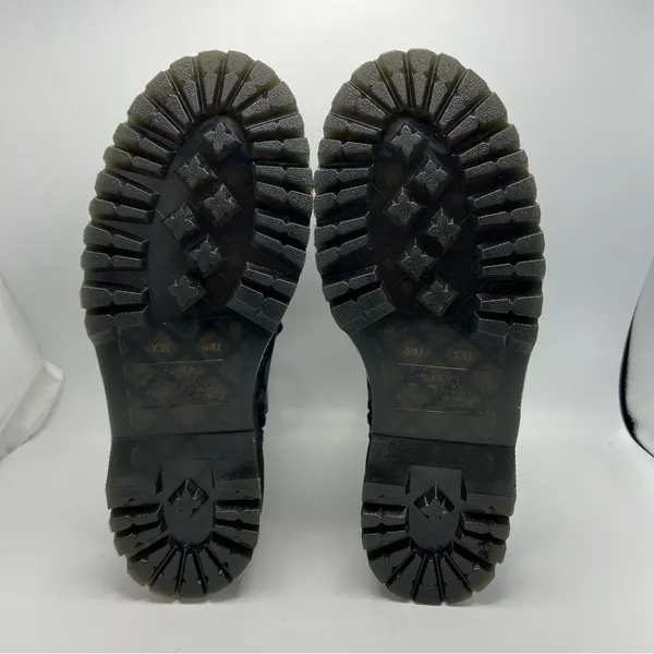 Dr Martens Jadon Black Distorted Leopard Backhand Platform Boots Size US 8 EU 39 - Image 8