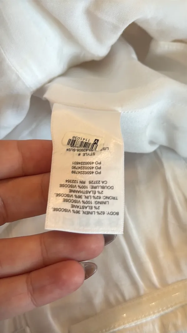 Aritzia White Strapless Top - Image 2