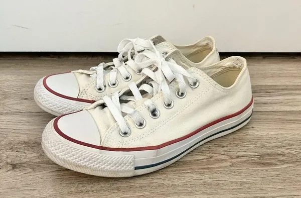 Converse Women's White Low Top Sneakers Size 6.5 - Image 5