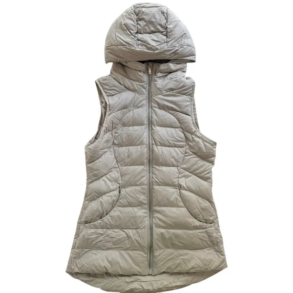 Lululemon Pack It Down Vest Chrome Grey Size 6 Goose Down Puffer Winter Ski - Image 2