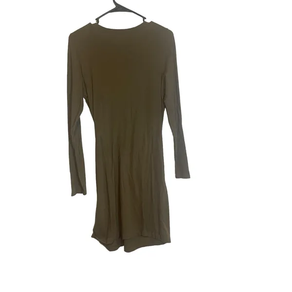 Aerie‎ Women's Size Medium Long Sleeve Side Tie Casual T Shirt Dress - Image 6