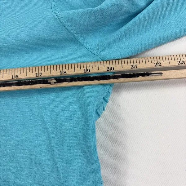 Jamie Sadock Jacket Womens Large Blue Full Zip Knit Golf Pockets Made In USA - Image 7