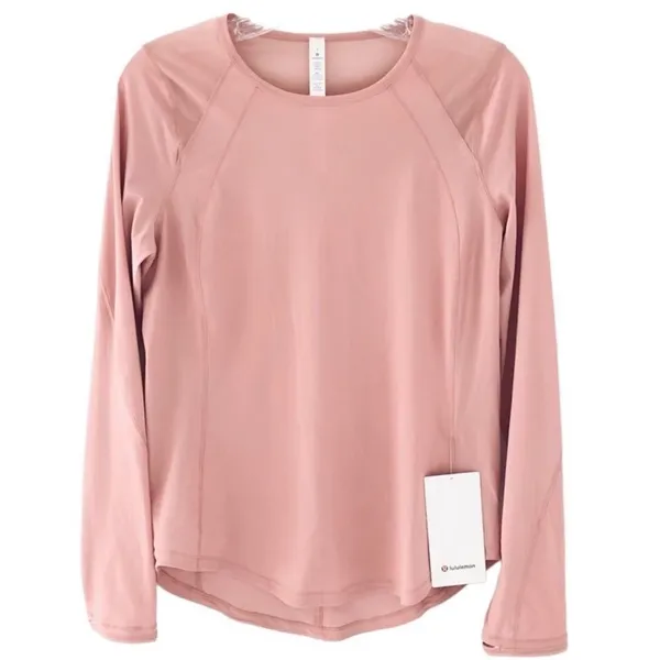 Lululemon Sculpt Long Sleeve Pink Pastel Size 6 UV Protection - Image 3