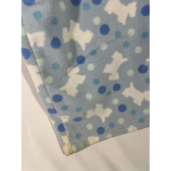 VS‎ Pink K Fleece Scottie Dog Polka Dot PJ Set Women L Blue Long Sleeve Cozy - Image 7