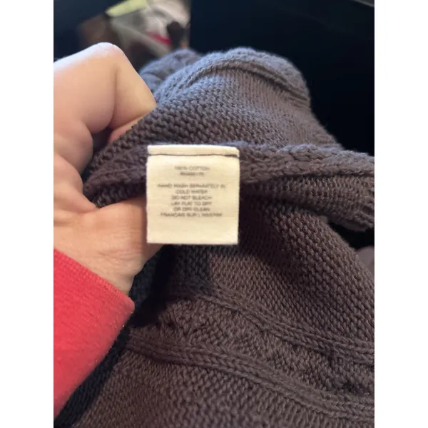 Sparrow Anthropologie Gray Cable Knit Open Front Cardigan Long Sleeve Womens XS‎ - Image 5