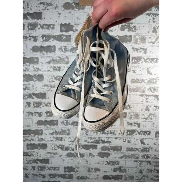 Converse | baby blue lace up high top sneakers w7.5 m5.5 - Image 9