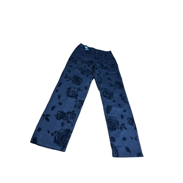 Wild Fable Womens High-Rise Straight Jeans Floral Print Size 8 / 32" Inseam - Image 3