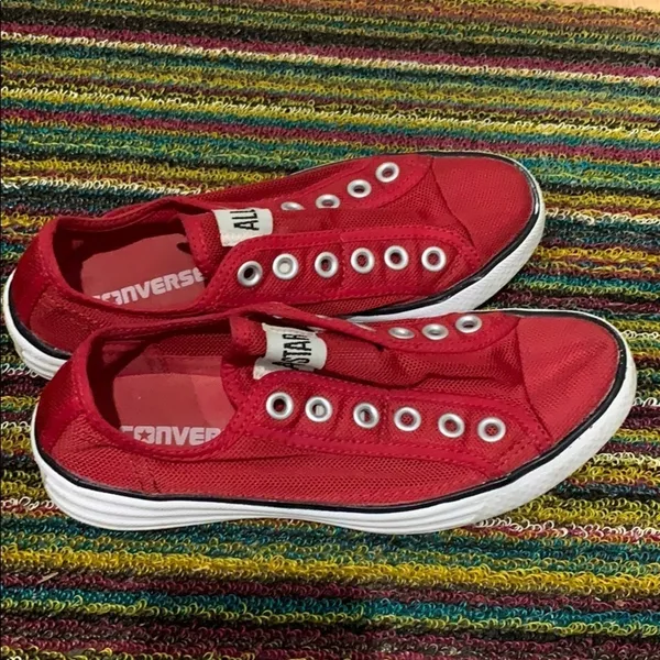Converse Chuck It Red Mesh Slip on sneakers size 6 - Image 3