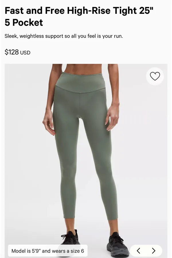 Fast And Free 25" Lululemon sage green - Image 5