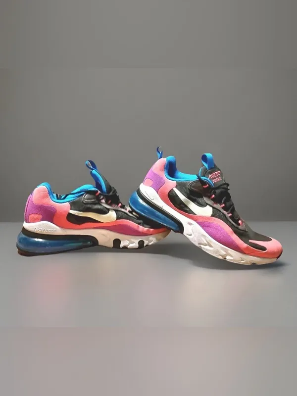 Nike Air Max 270 React GS Hyper Pink 7Y/8.5W Athletic Running Walking Sneakers - Image 2