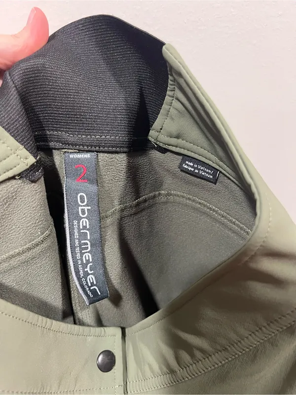 Obermeyer Women’s Olive Green Flared Skiing Performance Pants - Image 10