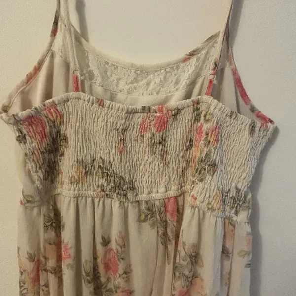 Band of Gypsies Cream Sundress with Spaghetti Straps Size L - Image 4