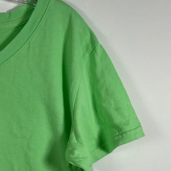 Fresh Produce Laguna V-Neck T-Shirt Meadow Green Cotton USA‎ XL - Image 7