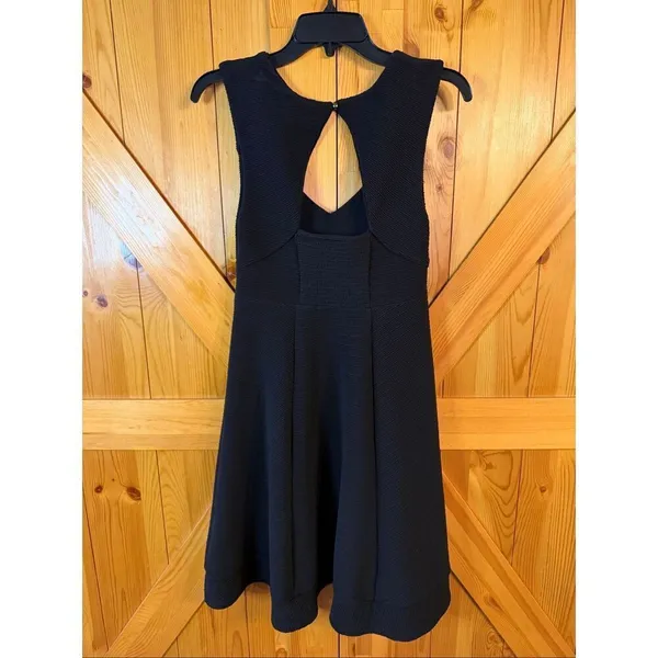 MAEVE Anthropologie Black Textured Knit Fit and Flare Sleeveless Dress sz S (623 - Image 6