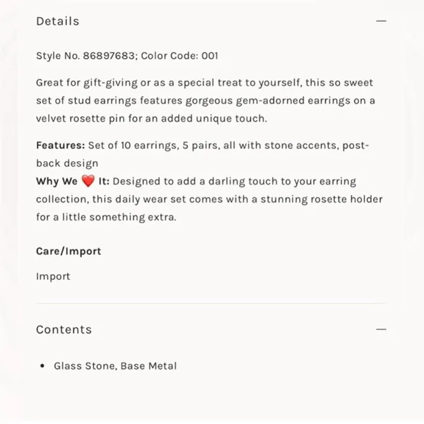 Free People Rosette Stud Pack NWT - Image 6