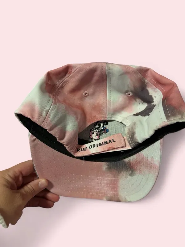 Disney Pink & Red Tie-Dye Mickey Mouse Baseball Cap - Image 2