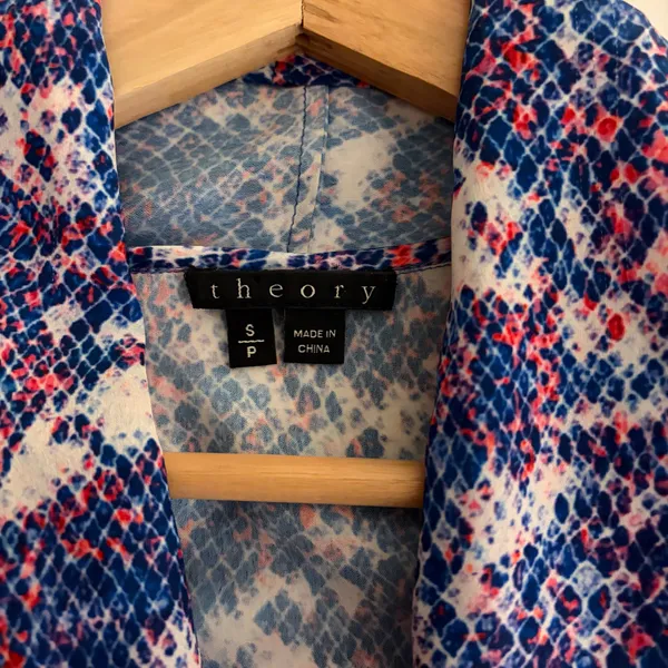 Theory Sleeveless Snakeskin Print Blouse - Image 3