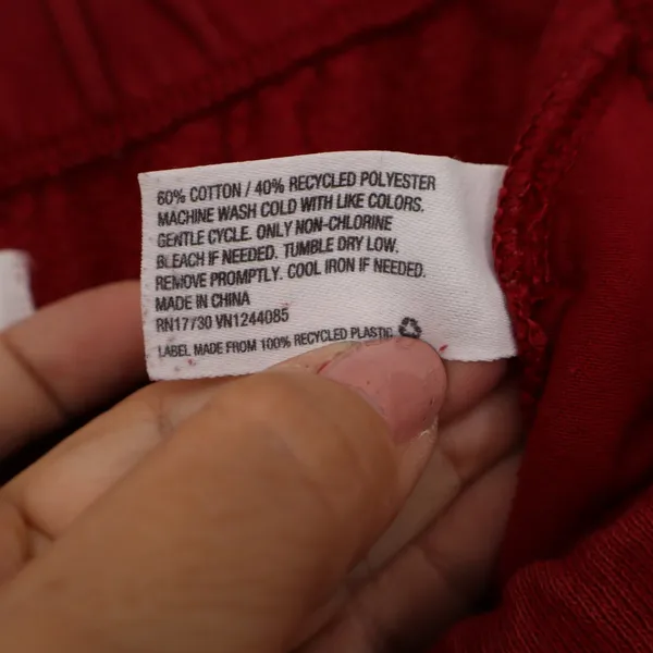 Colsie Womens Red Jogger Sweatpants Elastic Waist Drawstring Size L - Image 3