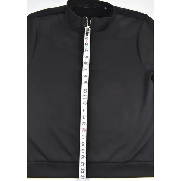 Elie Tahari Womens XL Black Quarter Zip Pullover Sweatshirt Mock Neck Top - Image 6