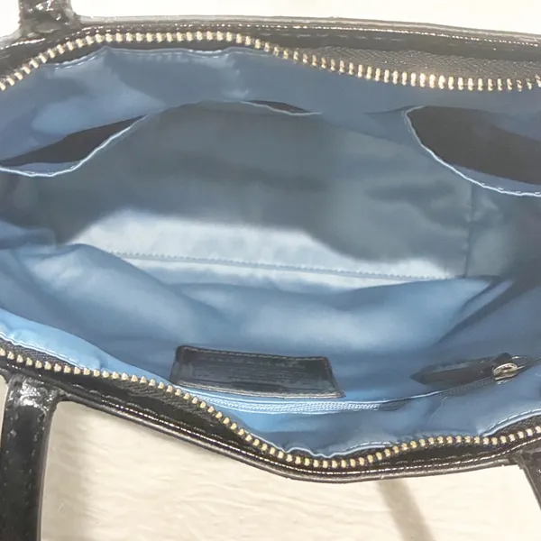 COACH Black STRIPE‎ STITCHED NYLON TOTE—E1276- F17668 - Image 4