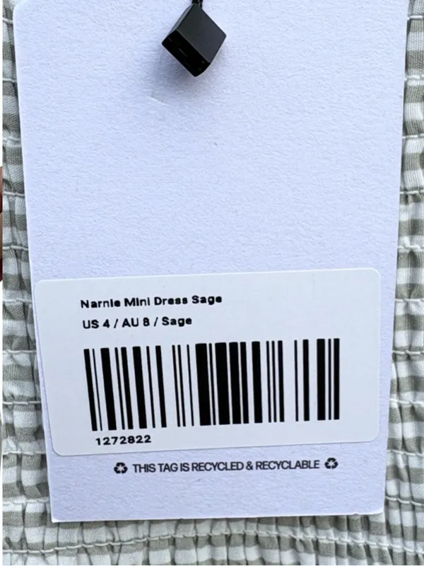 NWT Princess Polly Narnia Bubble Hem Mini Dress Sage Size 4 - Image 7