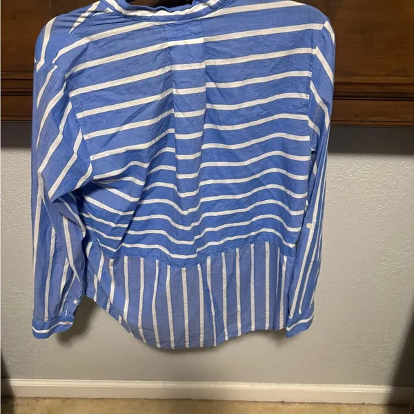 Tommy Hilfiger Blue Striped Women's Top - Image 2