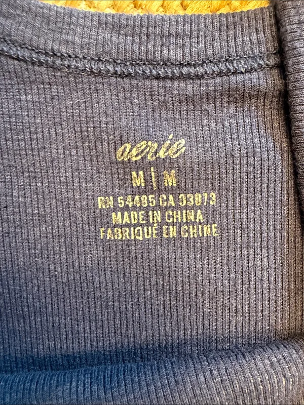 aerie Navy Ribbed Tank Top - Image 2