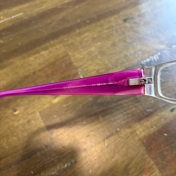 Ray-Ban Eye Glasses Clear Fram Pink Purple Reading - Image 7