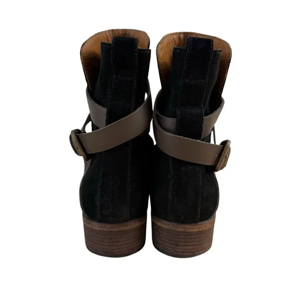 See by Chloe Janis Black Suede Ankle Boots Sz 37 EU 7 US - Image 4