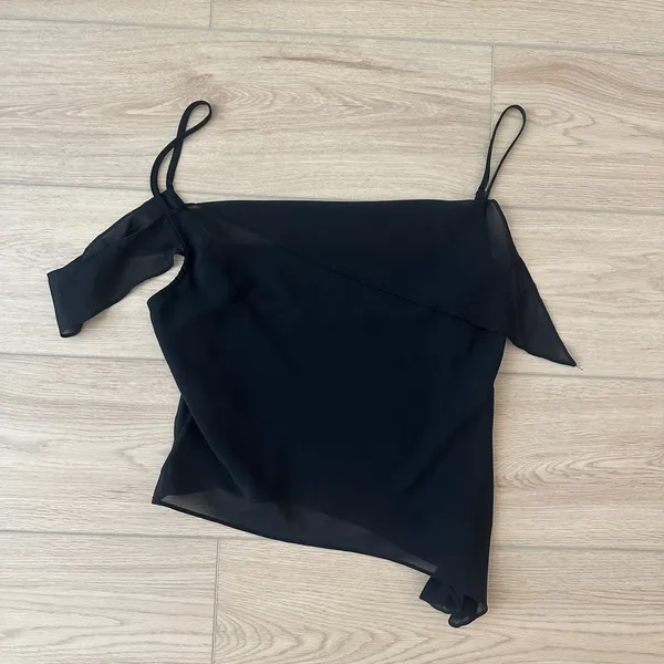 Motel Rocks Black Ruffle Top - Image 3