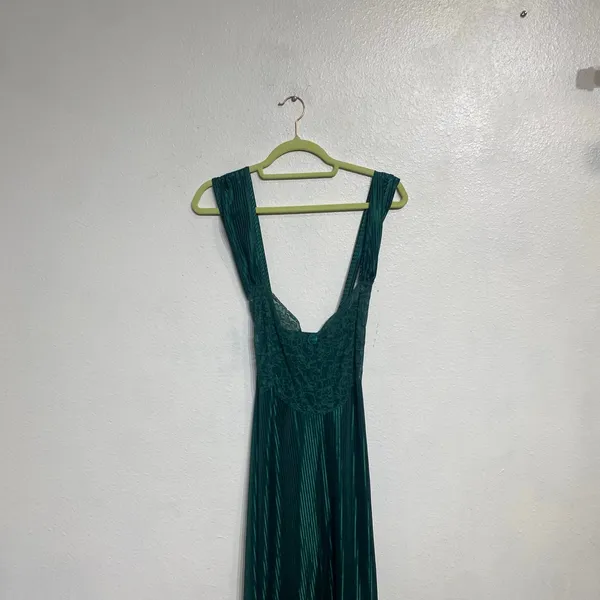 Petra Fashions Green Lace Maxi Slip Dress Nightgown Y2K Sz 1X - Image 3