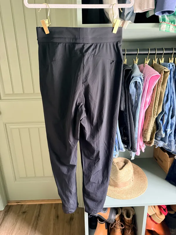 Womens Nike Flex Bliss Luxe 7/8 Training Pants Dark Smoke Gray - Image 4
