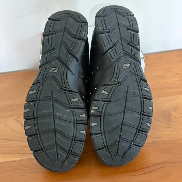 Skechers Womens Black Rhinestone Stripe‎ Sneakers Low Top Athletic Shoes 22420 - Image 9