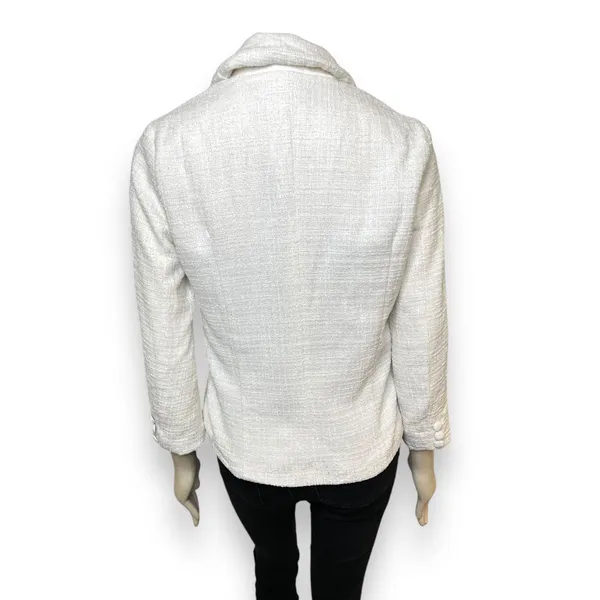 Lulu’s l White Tweed Open-Front Blazer Medium New with Tags - Image 6