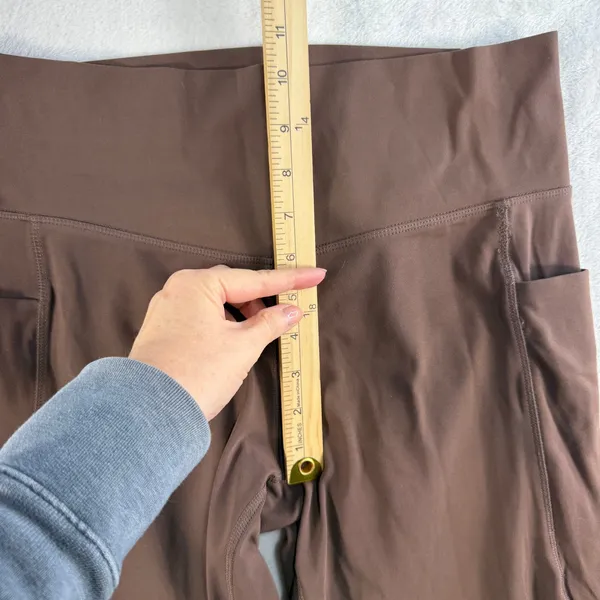 Member's Mark L Yoga Pants Everyday Flare High Rise Pockets Brown Bear‎ Athletic - Image 9