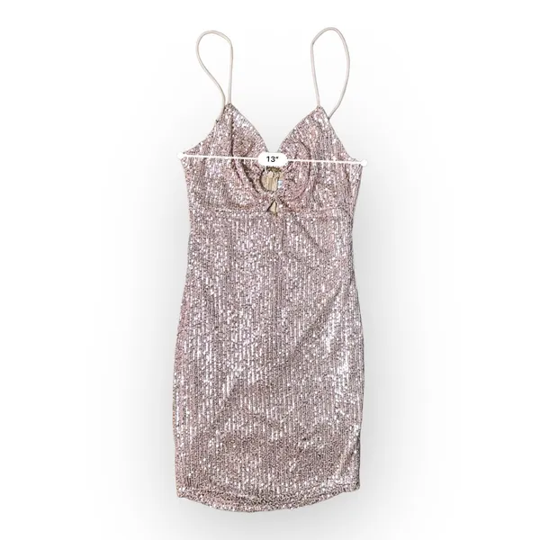 Revolve Saints + Secrets Rose Gold Sequined‎ Mini Dress Size S - Image 4